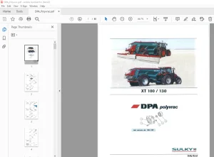 SULKY DPY polyvrac XT 100 XT 130 Parts Manual - PDF DOWNLOAD