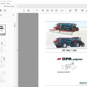 SULKY DPY polyvrac XT 100 XT 130 Parts Manual - PDF DOWNLOAD