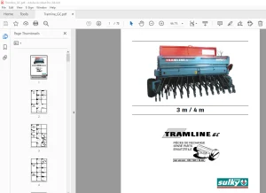 SULKY Tramline 3m 4m Parts Manual - PDF DOWNLOAD