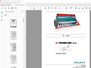 SULKY Tramline SE-SX 3-4 m Parts Manual - PDF DOWNLOAD