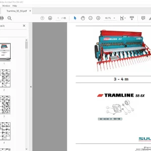 SULKY Tramline SE-SX 3-4 m Parts Manual - PDF DOWNLOAD