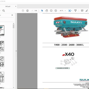 SULKY X40 1900 2500 2600 3000 L Parts Manual - PDF DOWNLOAD
