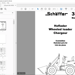 Schaffer 338 Wheeled Loader Parts Manual - PDF DOWNLOAD