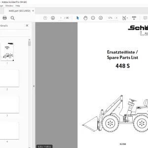 Schaffer Lader 448S Wheeled Loader Parts Manual PDF DOWNLOAD