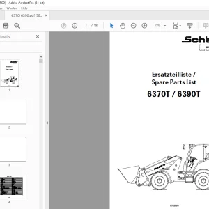 Schaffer Lader 6370T 6390T Wheel Loader Parts Manual PDF