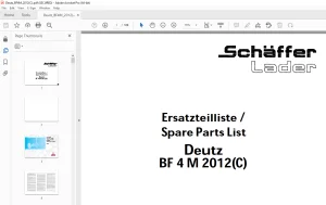 Schaffer Lader Deutz BF 4 M 2012(C) Parts Manual PDF