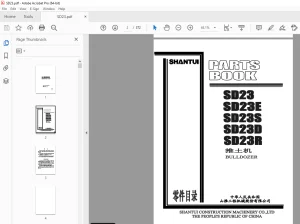 Shantui SD23 SD23E SD23S SD23D SD23R Bulldozer Parts Manual PDF