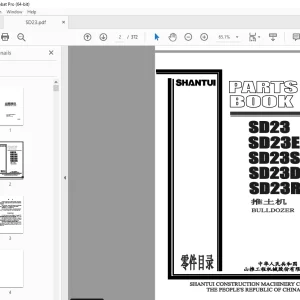 Shantui SD23 SD23E SD23S SD23D SD23R Bulldozer Parts Manual PDF