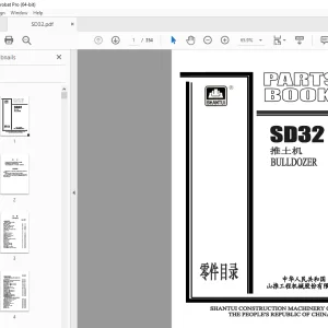 Shantui SD32 Bulldozer Parts Manual - PDF DOWNLOAD
