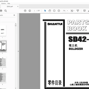 Shantui SD42-3 Bulldozer Parts Manual - PDF DOWNLOAD