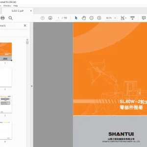Shantui SL60-2 Wheel Loader Parts Manual - PDF DOWNLOAD