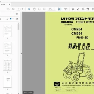 Shibaura CM284 CM364 FM60 SD Front Mower Parts Manual - PDF DOWNLOAD