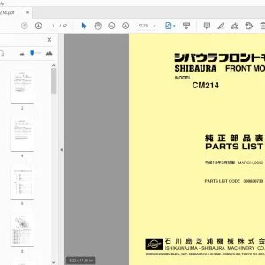 Shibaura CM304 CM354 Front Mower Parts Manual - PDF DOWNLOAD