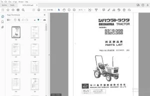 Shibaura S318,GSB S320,GSB Tractor Parts Manual - PDF DOWNLOAD