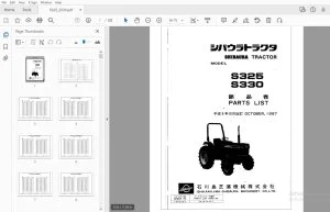 Shibaura S325 S330 Tractor Parts Manual - PDF DOWNLOAD