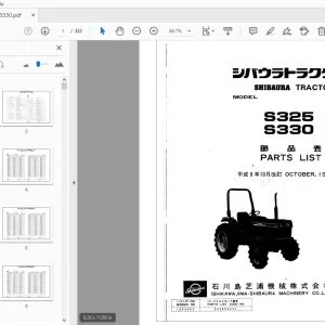 Shibaura S325 S330 Tractor Parts Manual - PDF DOWNLOAD