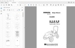 Shibaura SG280E Slope Mower Parts Manual - PDF DOWNLOAD
