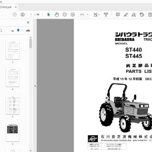 Shibaura ST440 ST445 Tractor Parts Manual - PDF DOWNLOAD
