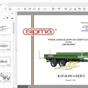 Sipma T-1501 DROMADER WÓZEK SAMOZAŁADOWCZO-STERTUJĄCY KATALOG CZĘŚCI - PDF DOWNLOAD