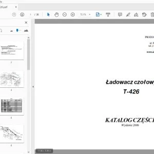 Sipma T-426 Ładowacz czołowy KATALOG CZĘŚCI - PDF DOWNLOAD