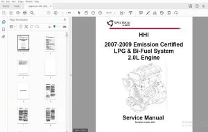 Spectrum HHI 2007-2009 Emission LPG & Bi-Fuel System 2.0L Engine Service Manual - PDF
