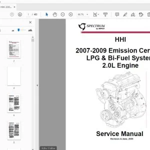 Spectrum HHI 2007-2009 Emission LPG & Bi-Fuel System 2.0L Engine Service Manual - PDF