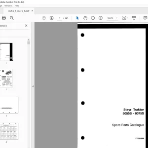 Steyr 8055s 8075s Traktor Parts Manual - PDF DOWNLOAD