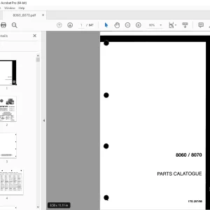 Steyr 8060 8060a 8070 8070a Traktor Parts Manual - PDF DOWNLOAD