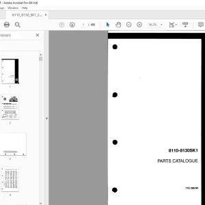 Steyr 8110-8130SK1 Traktor Parts Manual - PDF DOWNLOAD