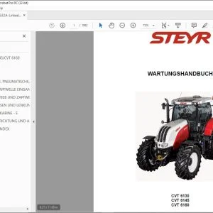 Steyr CVT 6130 CVT 6145 CVT 6160 WARTUNGSHANDBUCH  - PDF DOWNLOAD