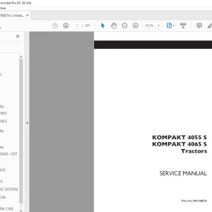 Steyr KOMPAKT 4055 S KOMPAKT 4065 S Tractors SERVICE MANUAL  - PDF DOWNLOAD