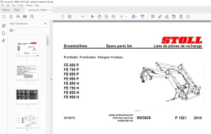 Stoll FE 650P FE 750P FE 850P FE 950P FE 650H FE 750H FE 850H FE 950H Parts Manual PDF