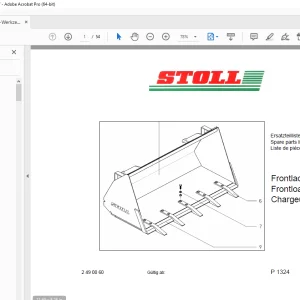 Stoll Frontloader-attachments P 1324 Parts Manual - PDF DOWNLOAD