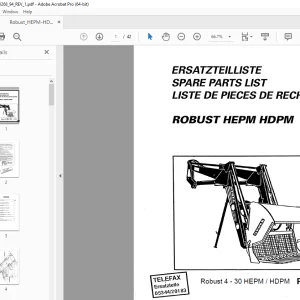 Stoll Robust 4-30 HEPM / HDPM Parts Manual- PDF DOWNLOAD