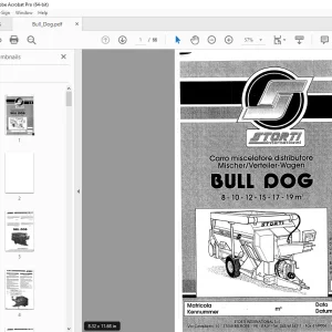 Storti Bull Dog 8-10-12-15-17-19 m³ Wagen Parts Manual PDF