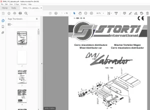 Storti DMU 110 Afrador 120 / 160 Mischer/Verteiler-Wagen Parts Manual PDF