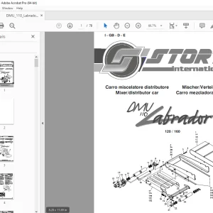 Storti DMU 110 Afrador 120 / 160 Mischer/Verteiler-Wagen Parts Manual PDF