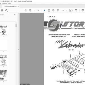 Storti DMU 110 Labrador 120 / 160 Wagen Parts Manual PDF