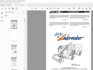 Storti DMU 115 Labrador Parts Manual - PDF DOWNLOAD