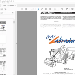 Storti DMU 115 Labrador Parts Manual - PDF DOWNLOAD