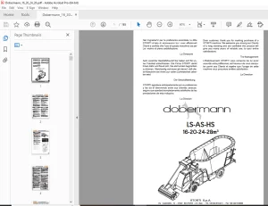 Storti Dobermann LS-AS-HS 16-20-24-28 m3 Parts Manual PDF