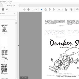 Storti Dunker SV 12-14-17-20 mc Wagen Parts Manual - PDF DOWNLOAD