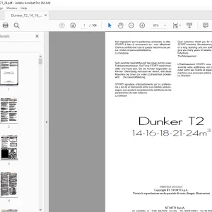 Storti Dunker T2 14-16-18-21-24m3 Wagen Parts Manual PDF