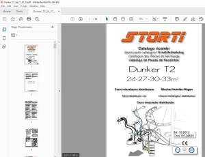 Storti Dunker T2 24-27-30-33m3 Wagen Parts Manual PDF