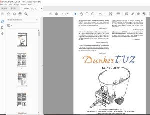 Storti Dunker TV2 14-17-20m3 Wagen Parts Manual - PDF DOWNLOAD
