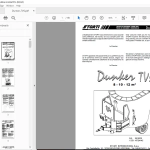 Storti Dunker TVS 8-10-12 m³ Parts Manual - PDF DOWNLOAD