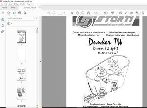 Storti Dunker TW 16-18-21-25 m3 Wagen Parts Manual - PDF DOWNLOAD