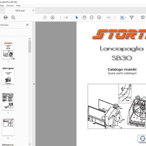 Storti Lanciapaglia SB30 Wagen Parts Manual - PDF DOWNLOAD