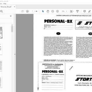 Storti Personal-BX Wagen Parts Manual - PDF DOWNLOAD