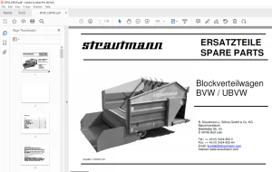 Strautmann Blockverteilwagen BVW / UBVW ERSATZTEILE PDF